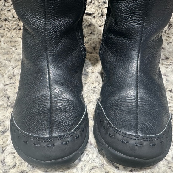 UNIQUE Keen Girls tall full-grain black leather/plaid boots. US 1 UK13 EU 33 - Picture 7 of 11